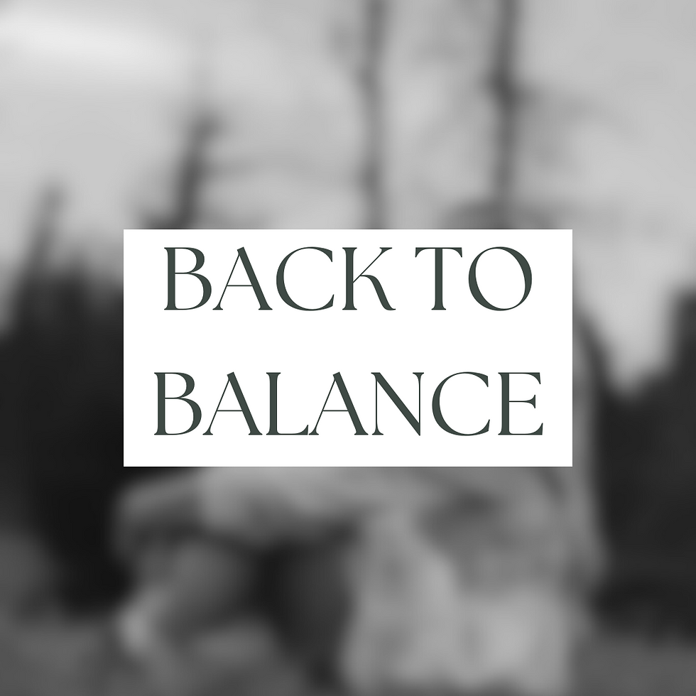 1 month package: back to balance 