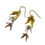 Thumbnail: Three-tier gold flower earrings with delicate sculptural petals