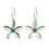 Thumbnail: Sterling silver flower drop earrings with turquoise centres, Lauren Silver Boutique
