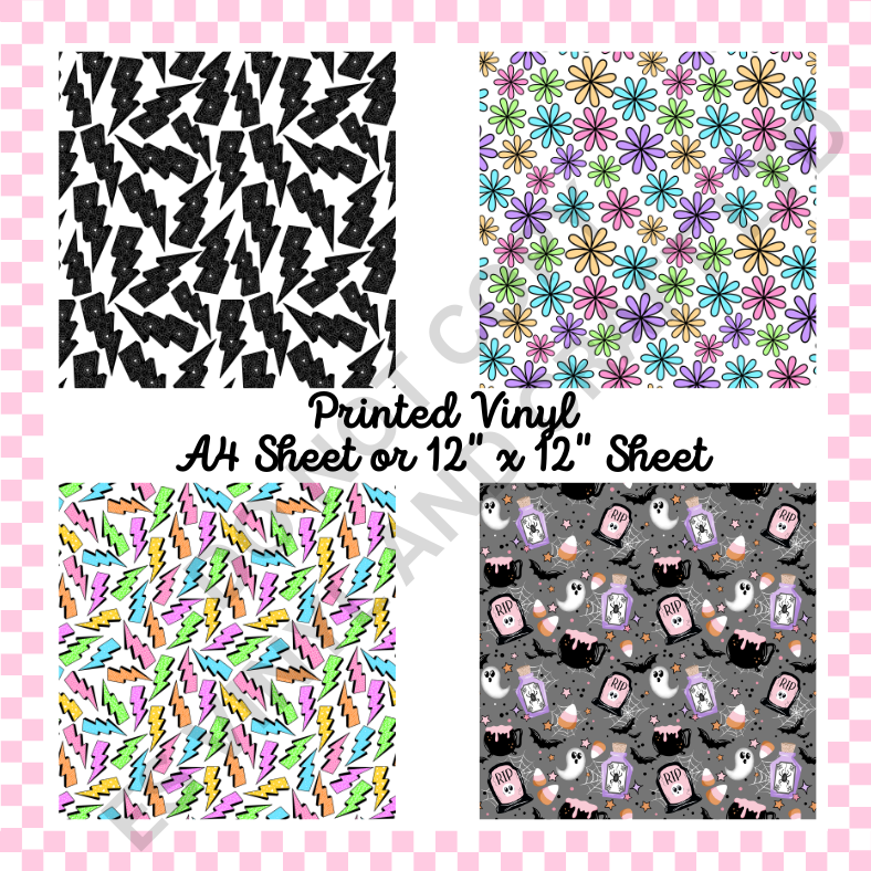 UV Printed Vinyl - A4 or 12" x 12" Sheet