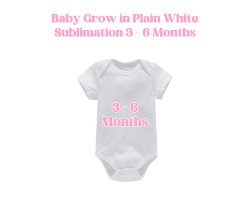 Baby Grow in Plain White for Sublimation ES Vinyl Craft Ltd