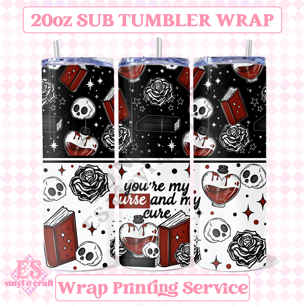 Curse and Cure - Full 20oz Tumbler Sublimation Print
