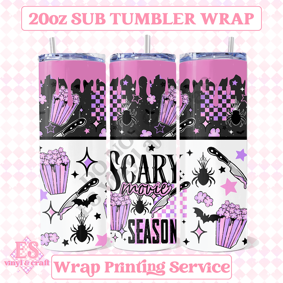 Scary Movie Season - Full 20oz Tumbler Sublimation Print