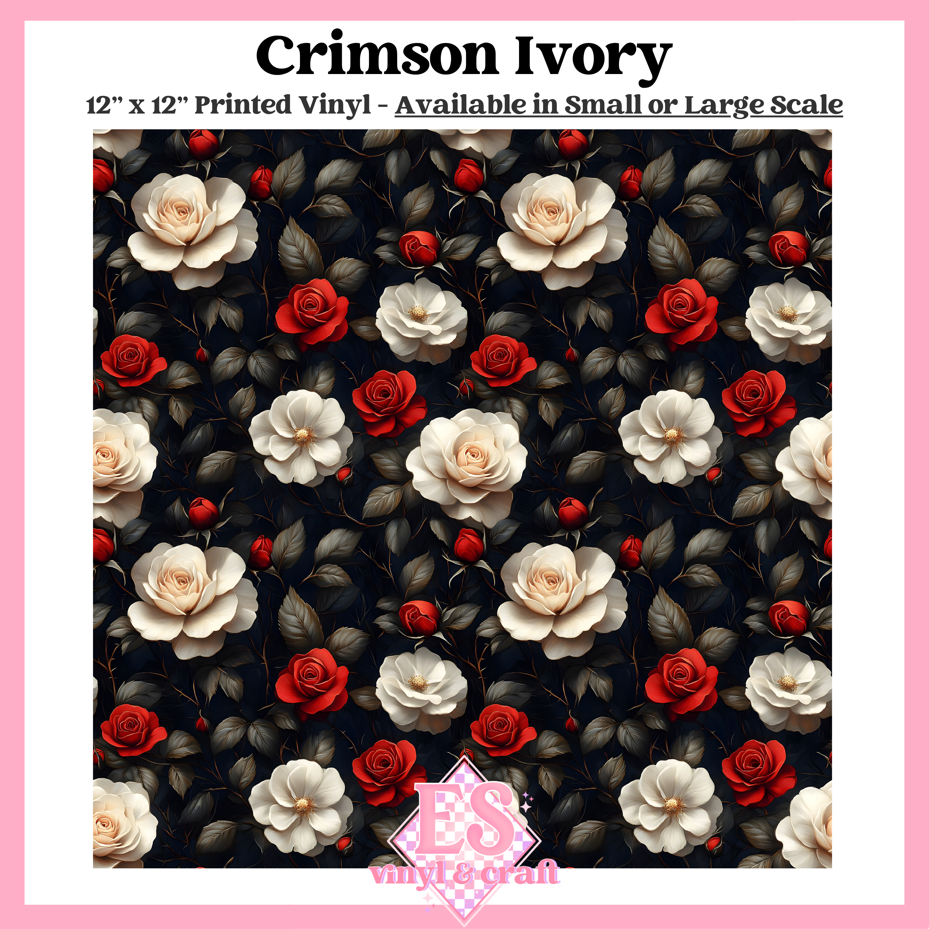 Crimson Ivory - Small or Large Scale Options - 12" x 12" Sheet