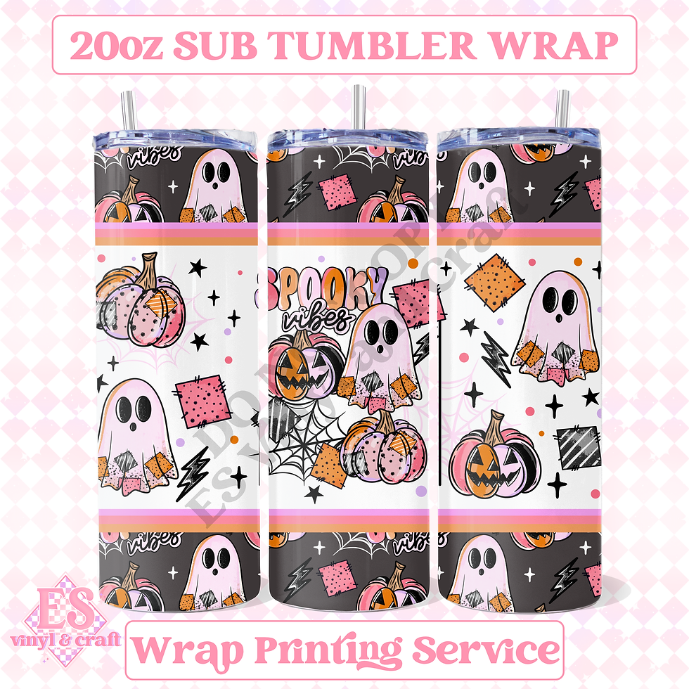 Spooky Vibes - Full 20oz Tumbler Sublimation Print