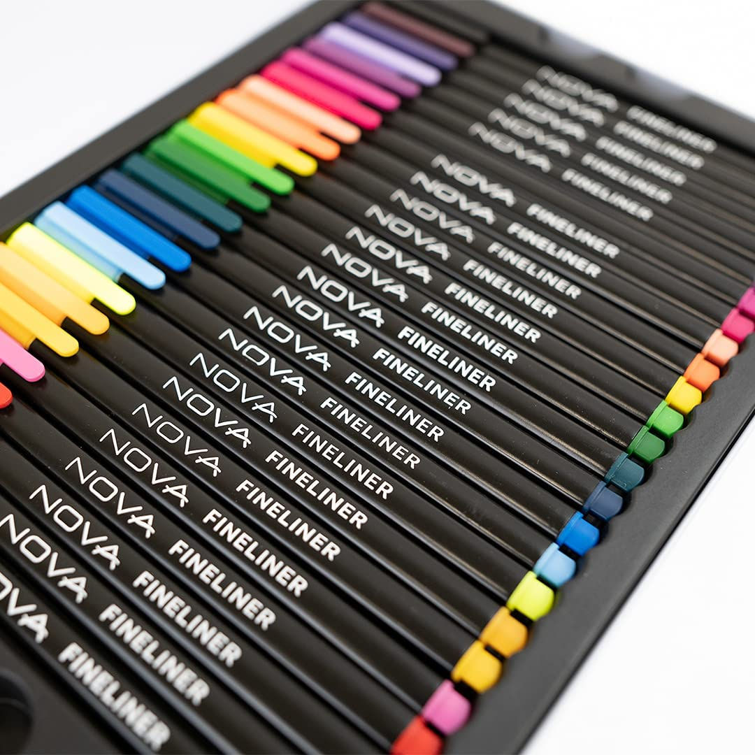 Nova Premium Coloured Fineliners - Set of 48
