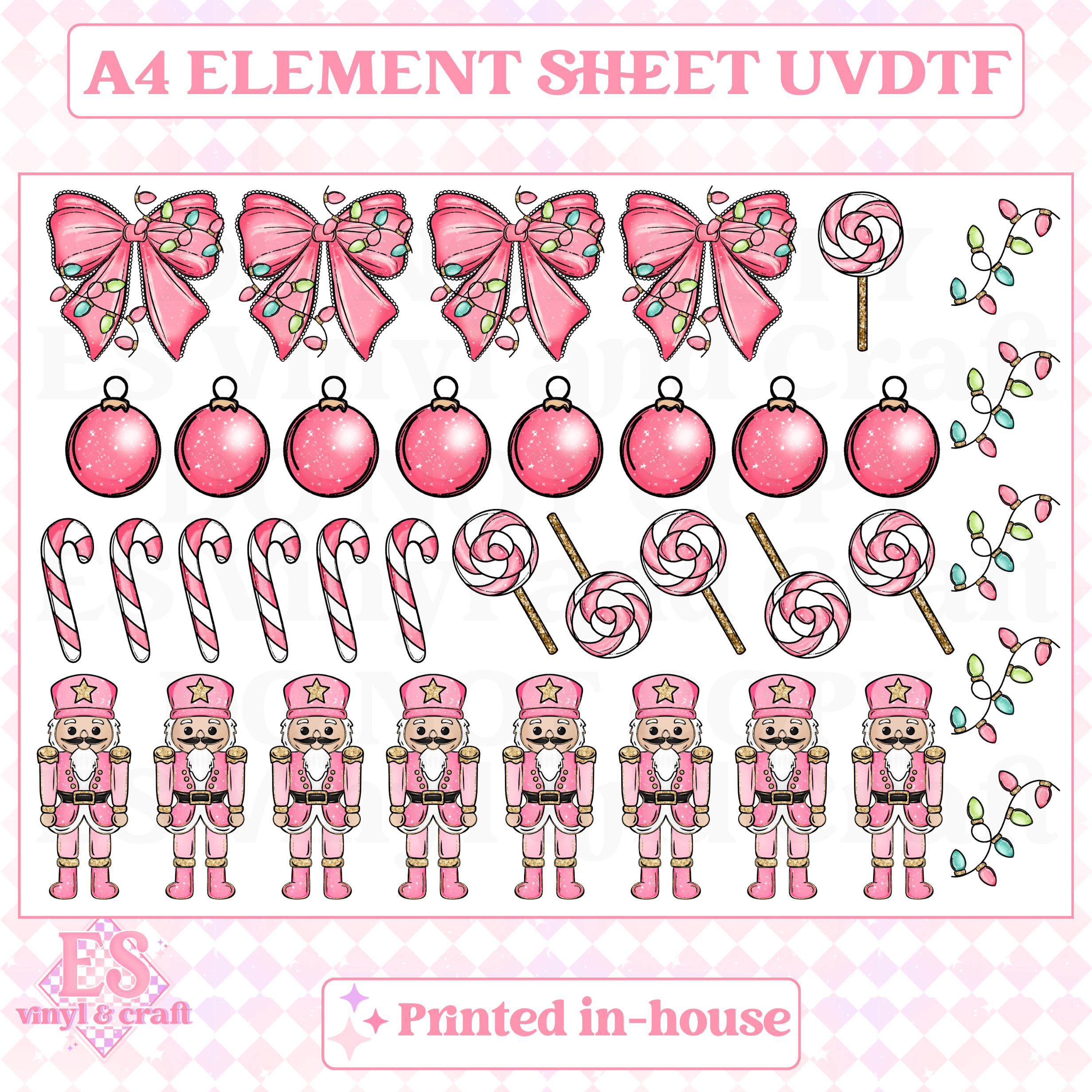 Pink Nutcracker 2 - UVDTF (A4 Sheet) 210mm x 300mm