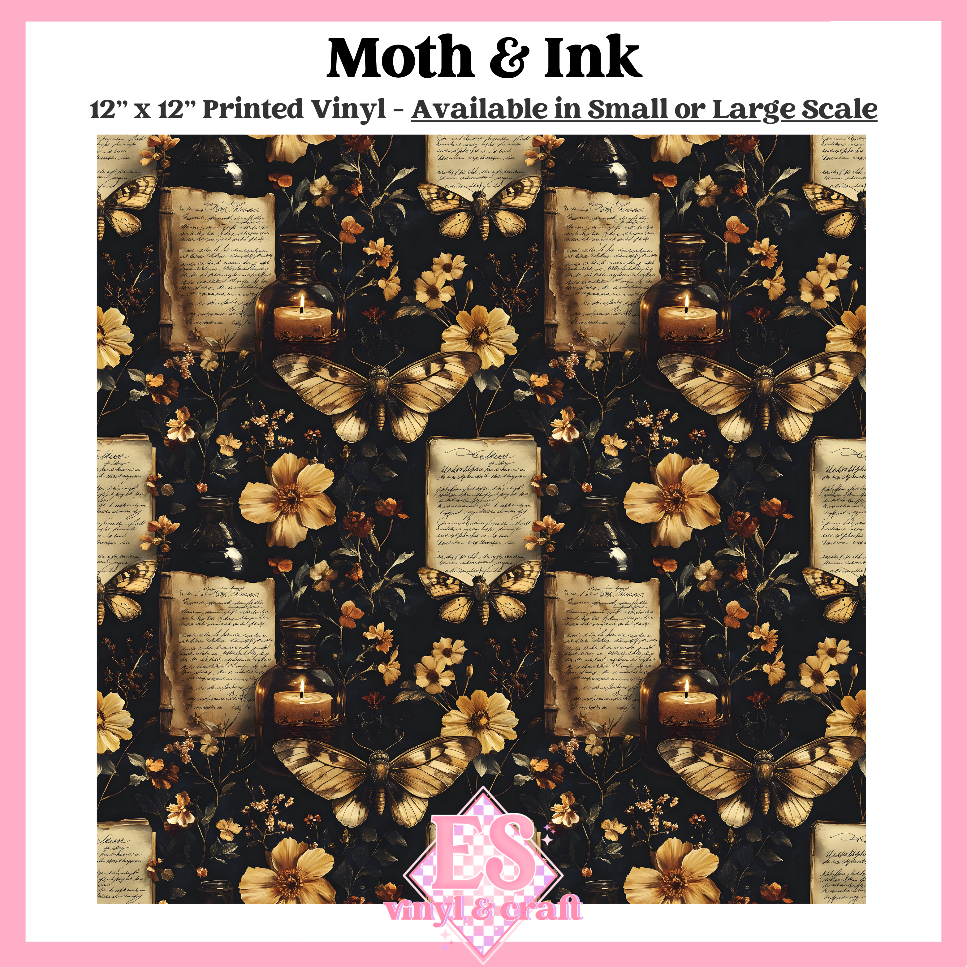 Moth & Ink - Small or Large Scale Options - 12" x 12" Sheet