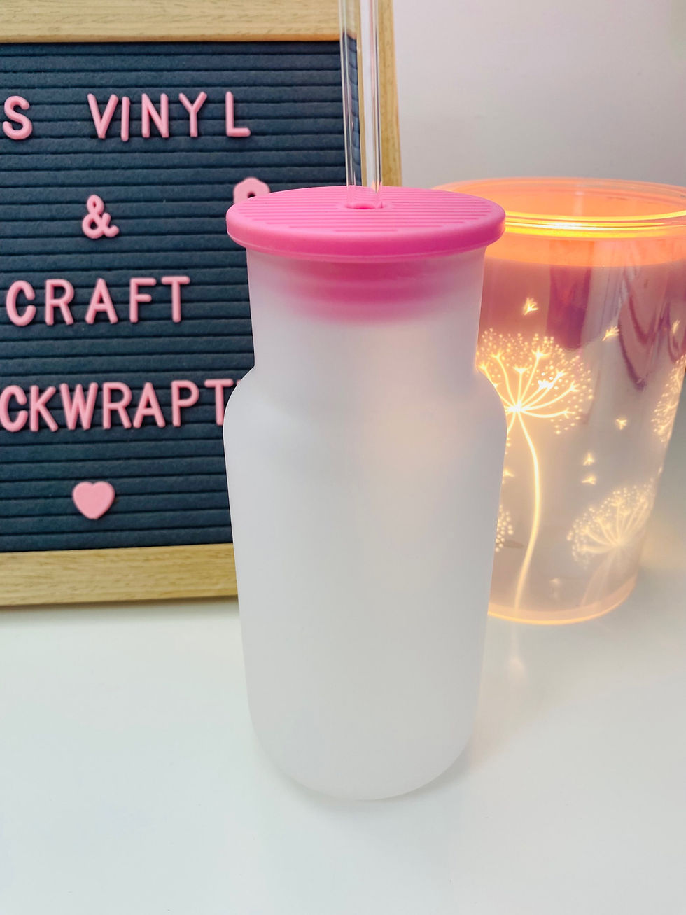 Thumbnail: Milk Bottle Frosted Glass 550ml Sublimation Ready