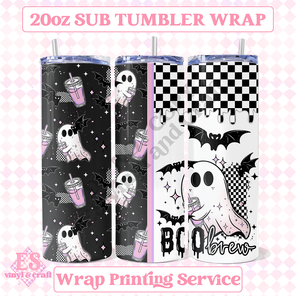 Boo Brew - Full 20oz Tumbler Sublimation Print