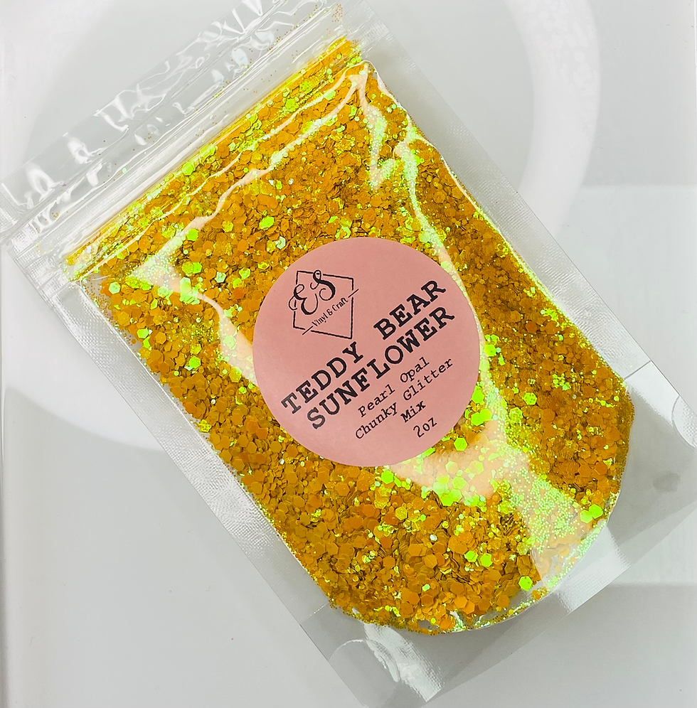 Teddy Bear Sunflower - Pearl Opal Chunky Glitter Mix