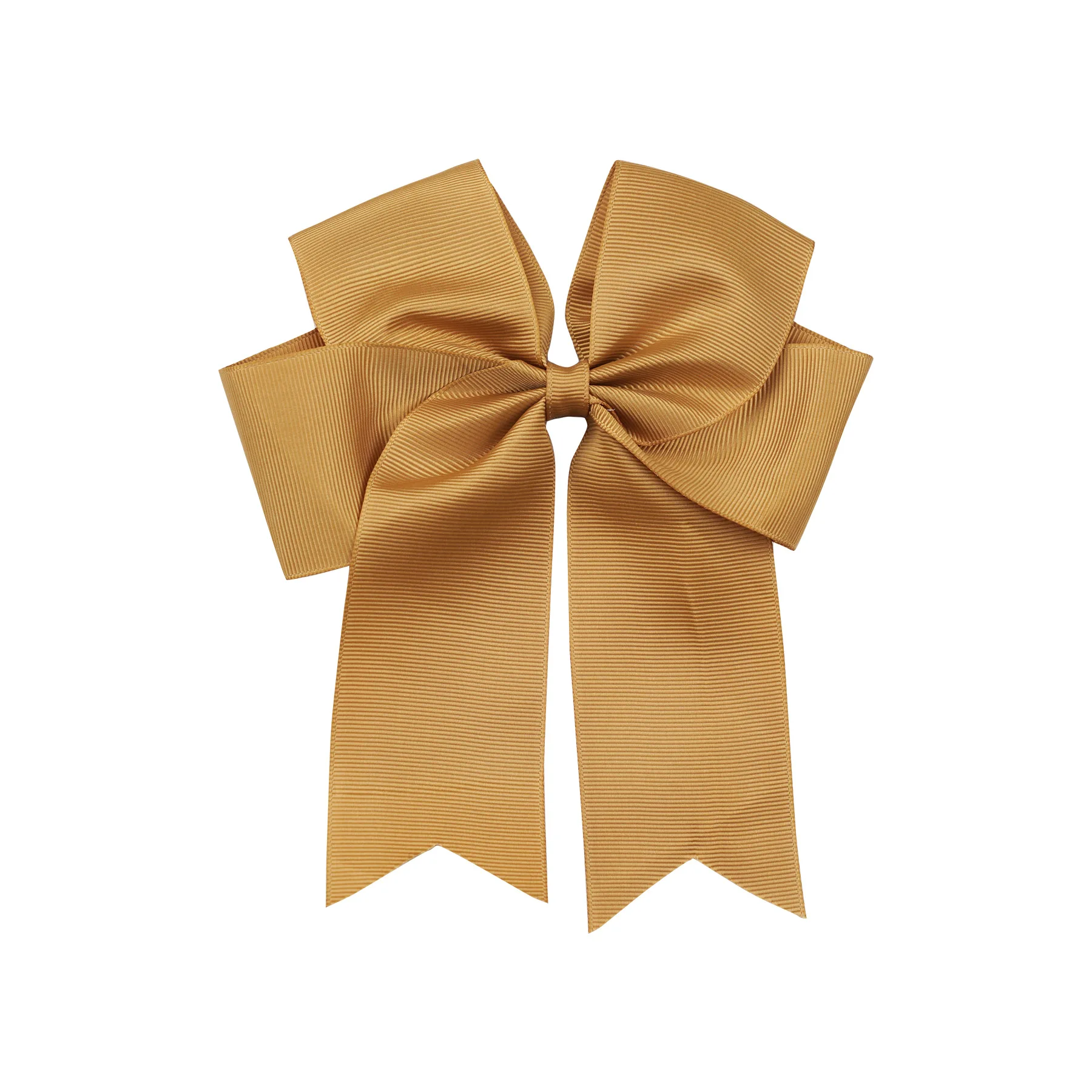 Dovetail Hair Bow Clip 6" - Latte