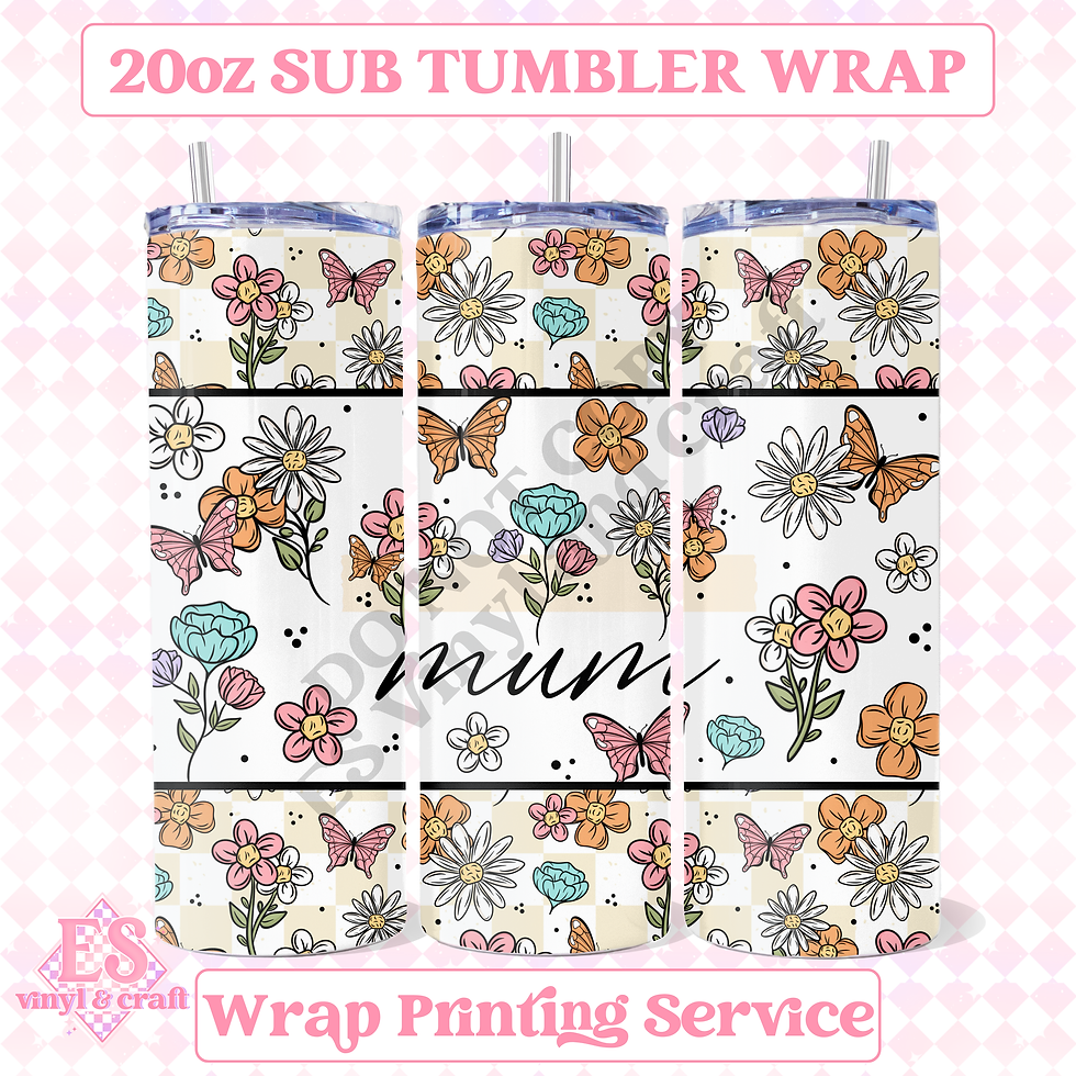 Mum, Mama or Mini - Full 20oz Tumbler Sublimation Print