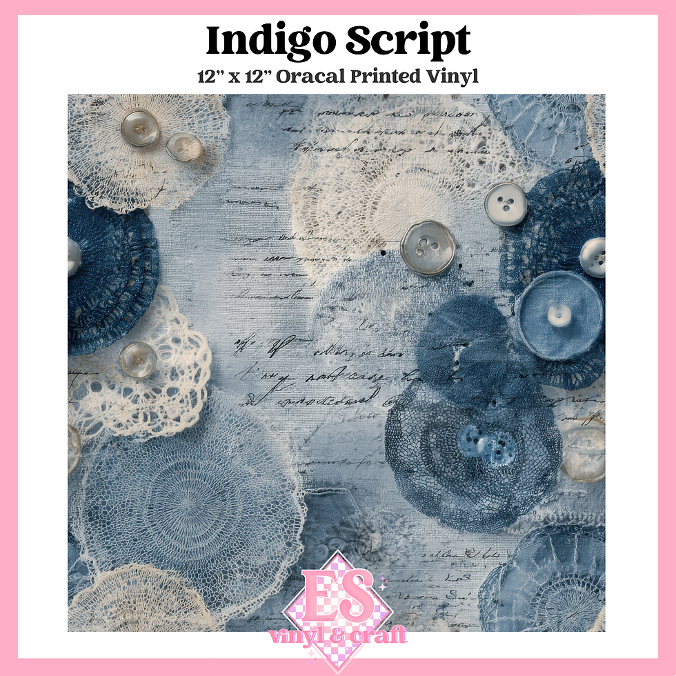 Thumbnail: Indigo Reverie Collection - 12" x 12" Sheet (12 Different Designs)