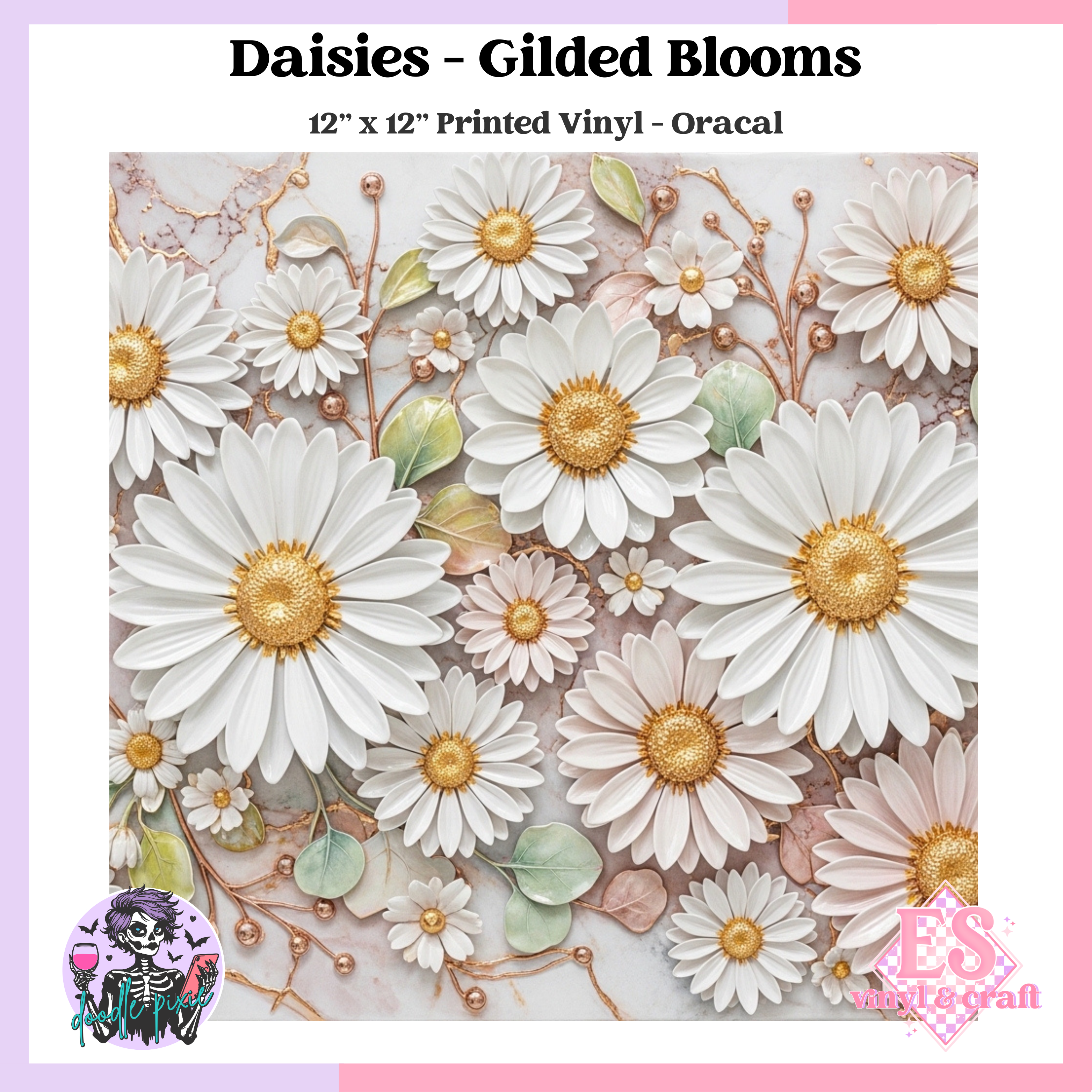 Daisies - 12" x 12" Printed Vinyl
