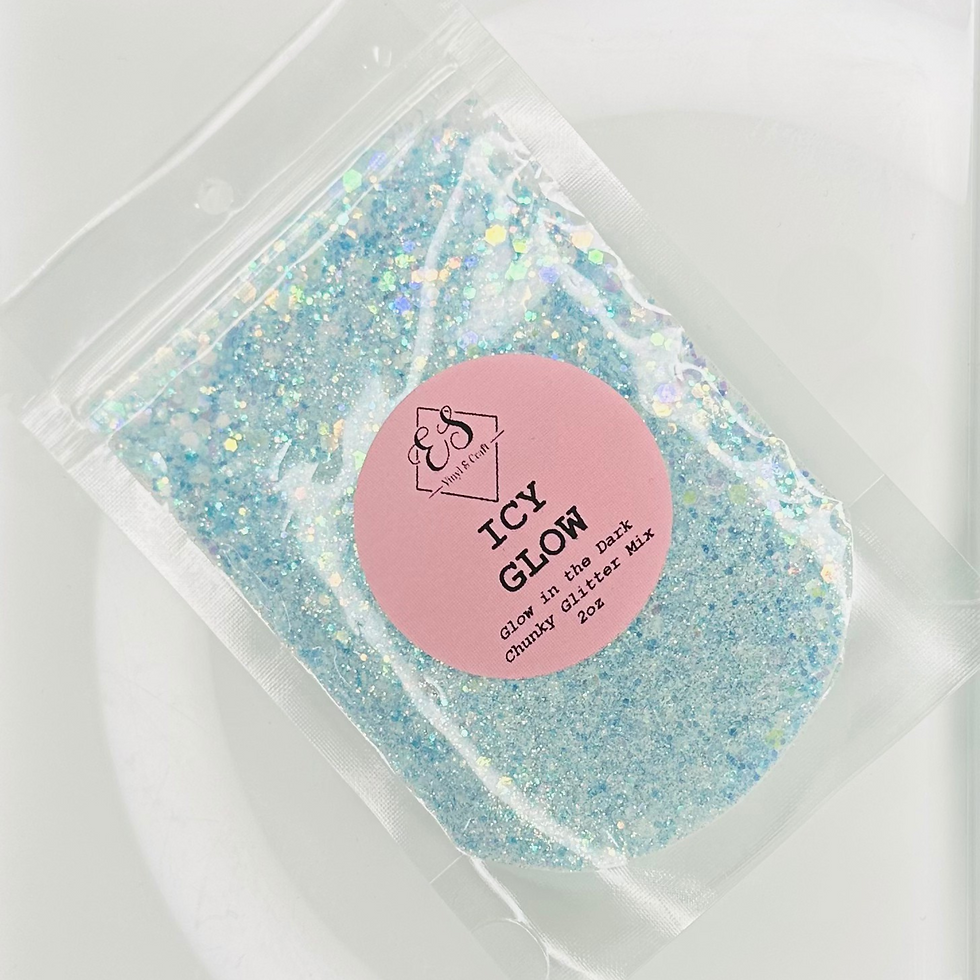 Icy Glow - Glow in the Dark Chunky Glitter Mix