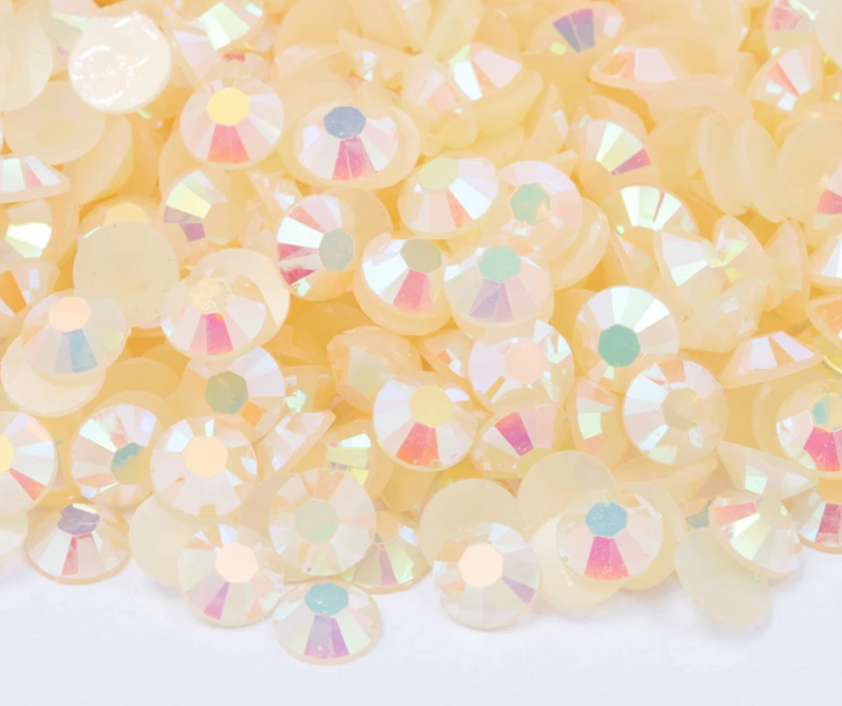 Pastel Peach - AB Jelly Rhinestones (3mm, 4mm & 5mm)
