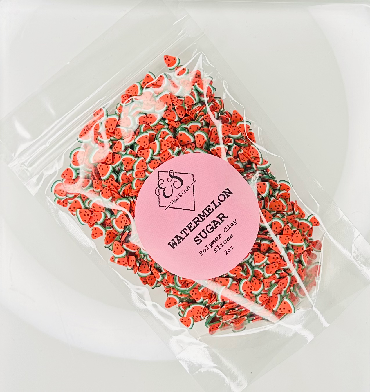 Watermelon Sugar - Polymer Clay Slices