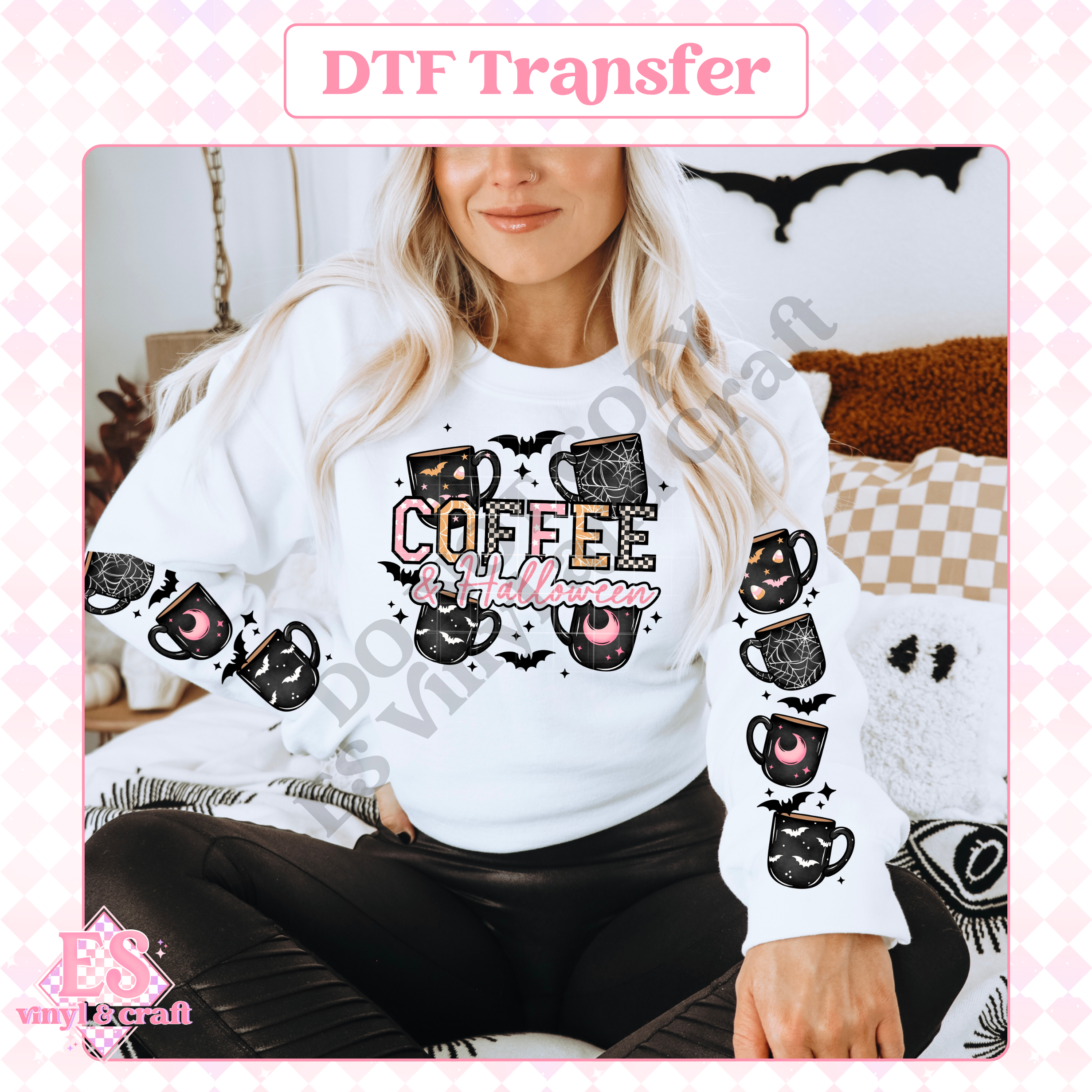 Halloween Coffee Bar (with Sleeves) - DTF Transfer