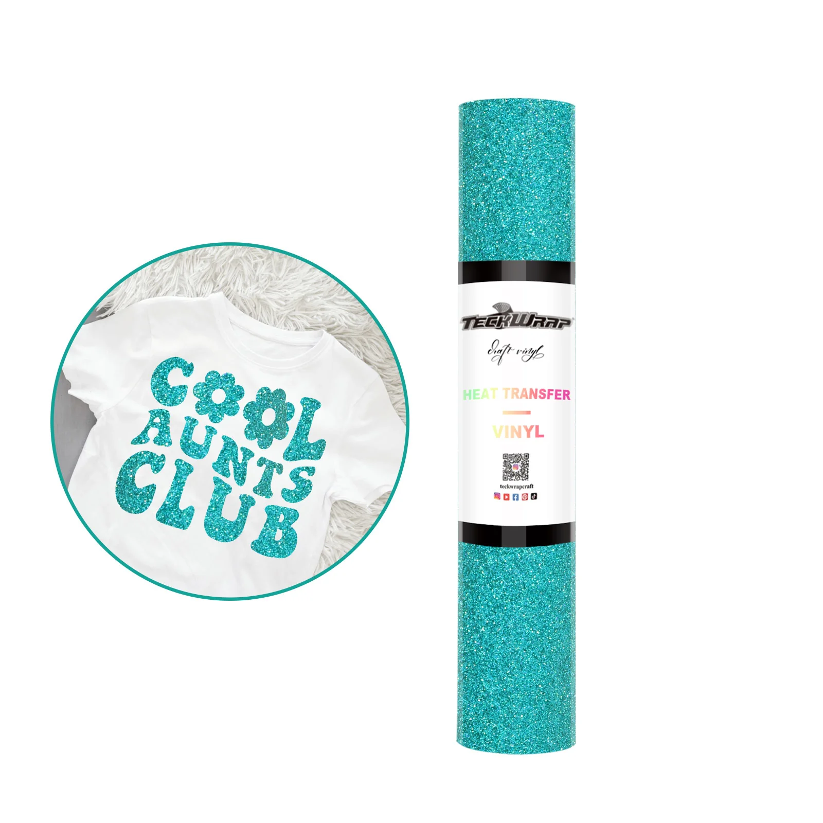 Teckwrap 10" Fancy Glitter Heat Transfer Vinyl ES Vinyl & Craft Ltd