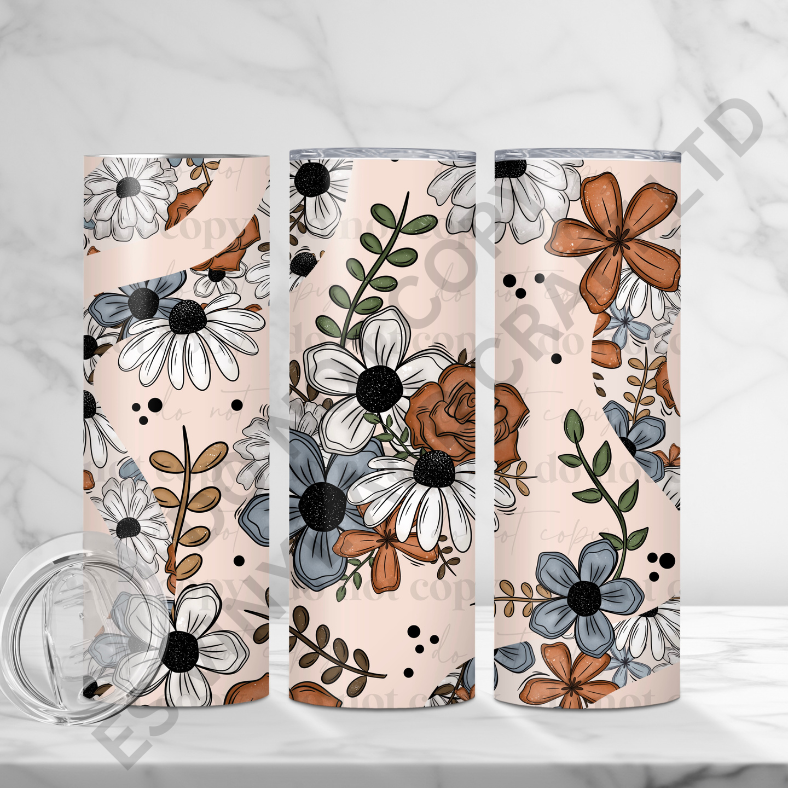 Florals - Full 20oz Tumbler Sublimation Ready Print