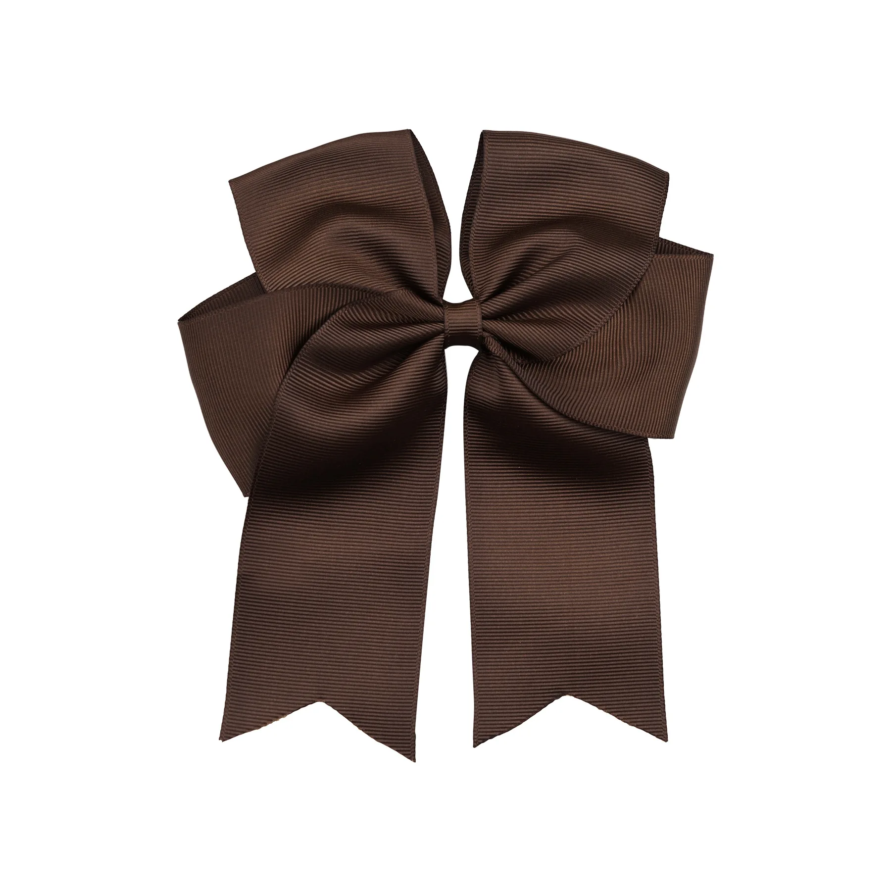 Dovetail Hair Bow Clip 6" - Chocolate