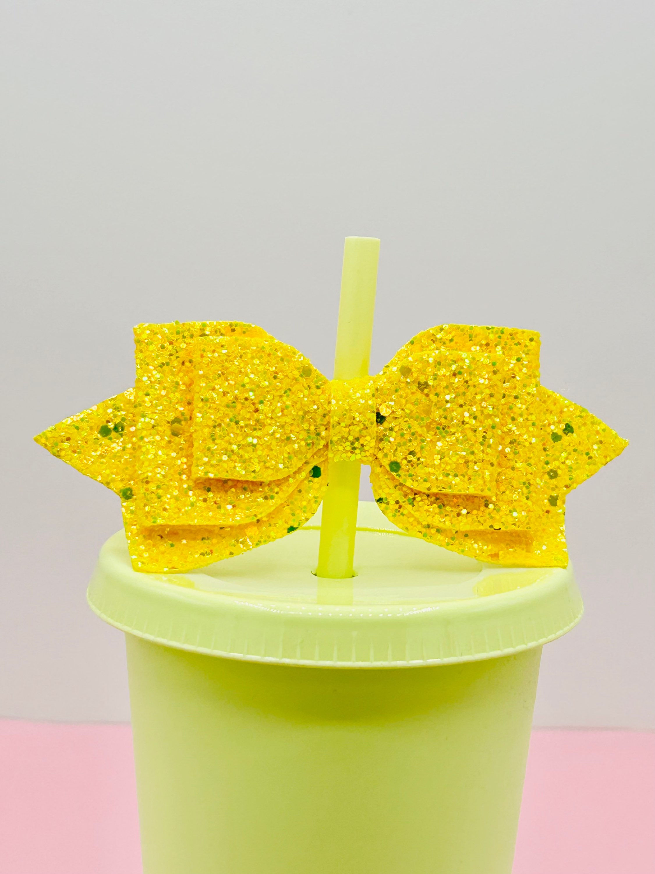 Bow Straw Topper - Sunflower