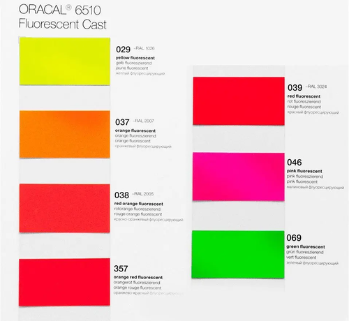 Finest Folia (22,80€/m²) Neon Pantalla Para Plotter Oracal