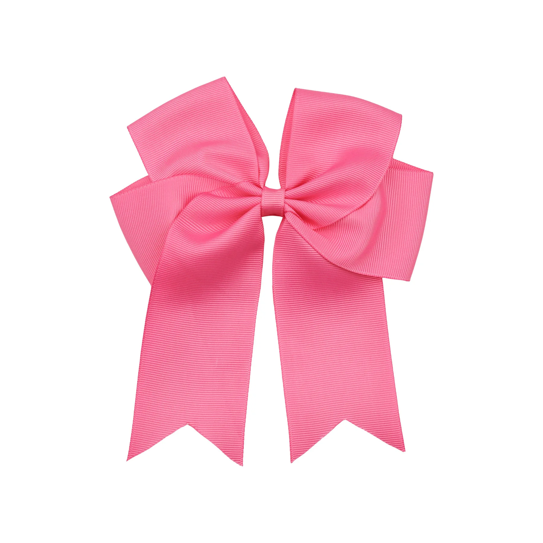 Dovetail Hair Bow Clip 6" - Pink