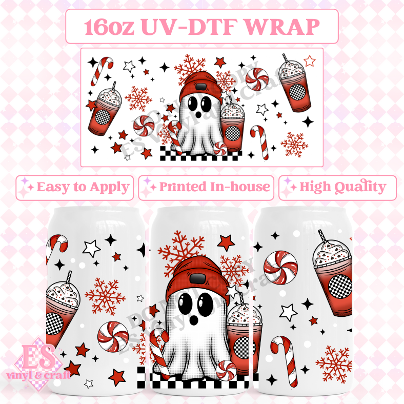 Peppermint Mocha - 16oz Beer Can / Libbey UV-DTF