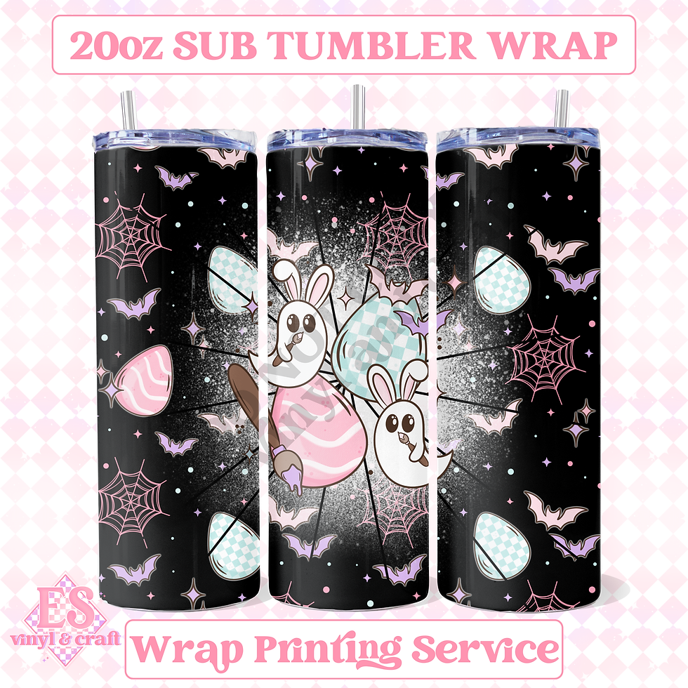 Ghost Bunny - Full 20oz Tumbler Sublimation Print