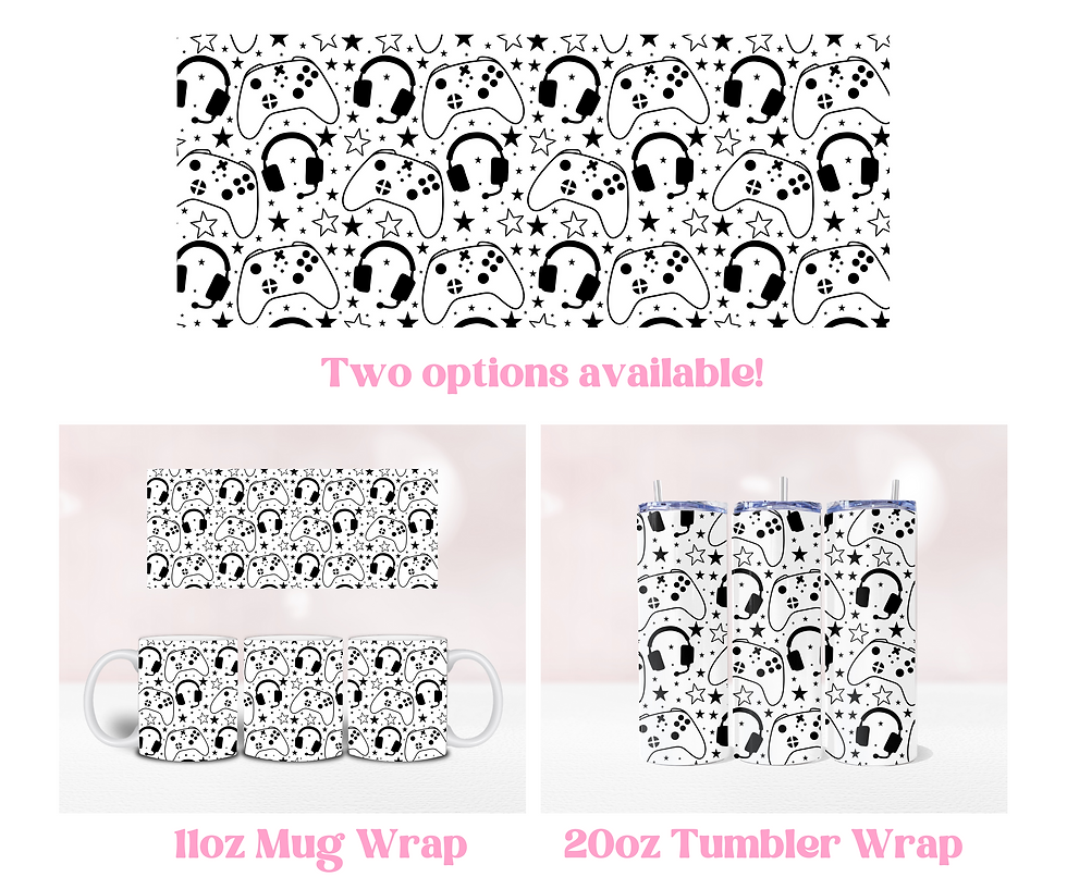 Gamer X Seamless - Pre Printed Sublimation 11oz or 20oz