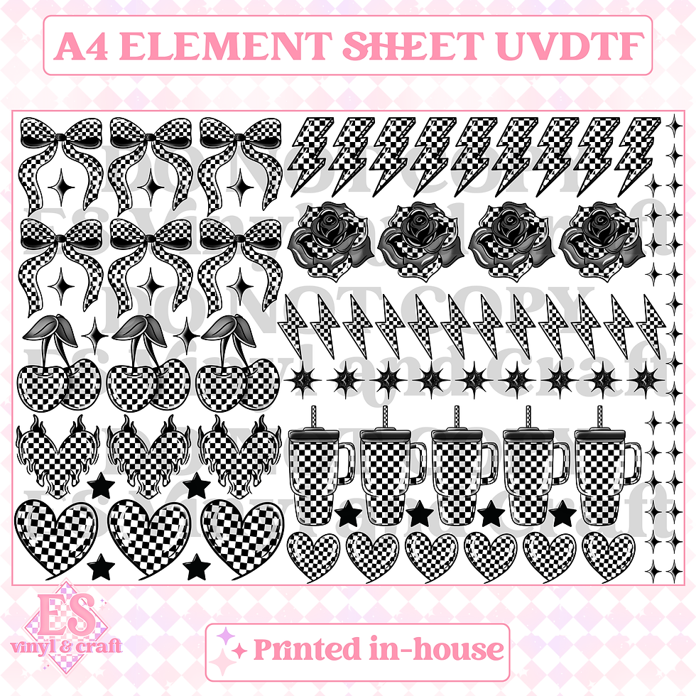 Checker Era - UVDTF (A4 Sheet) 210mm x 300mm