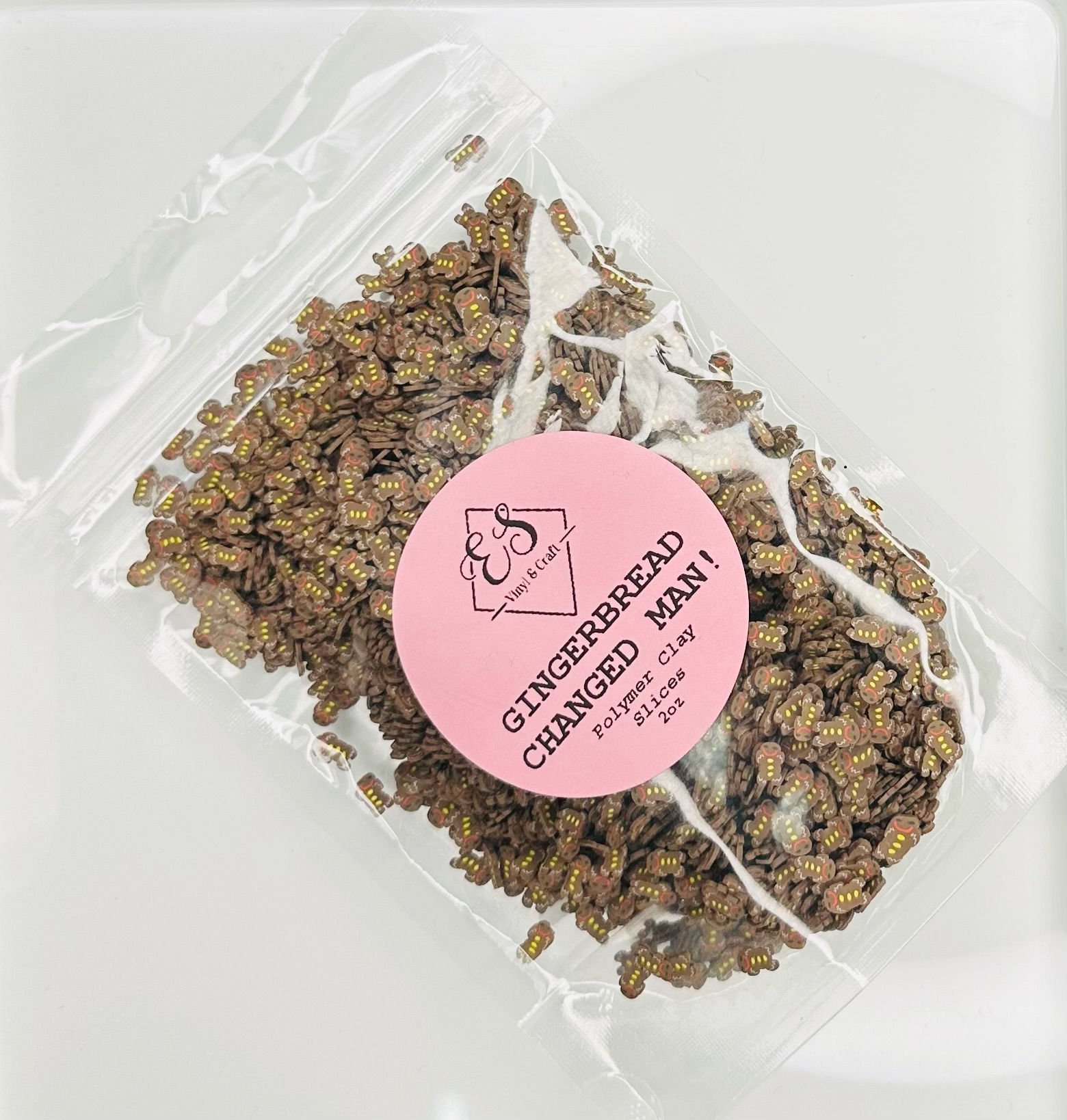 Gingerbread Changed Man- Polymer Clay Slices