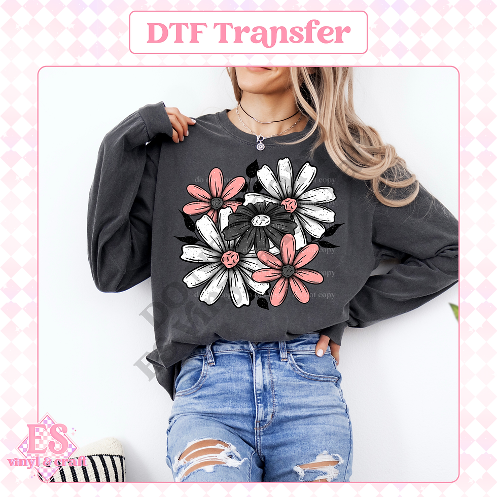 Pink Floral Bouquet - DTF Transfer