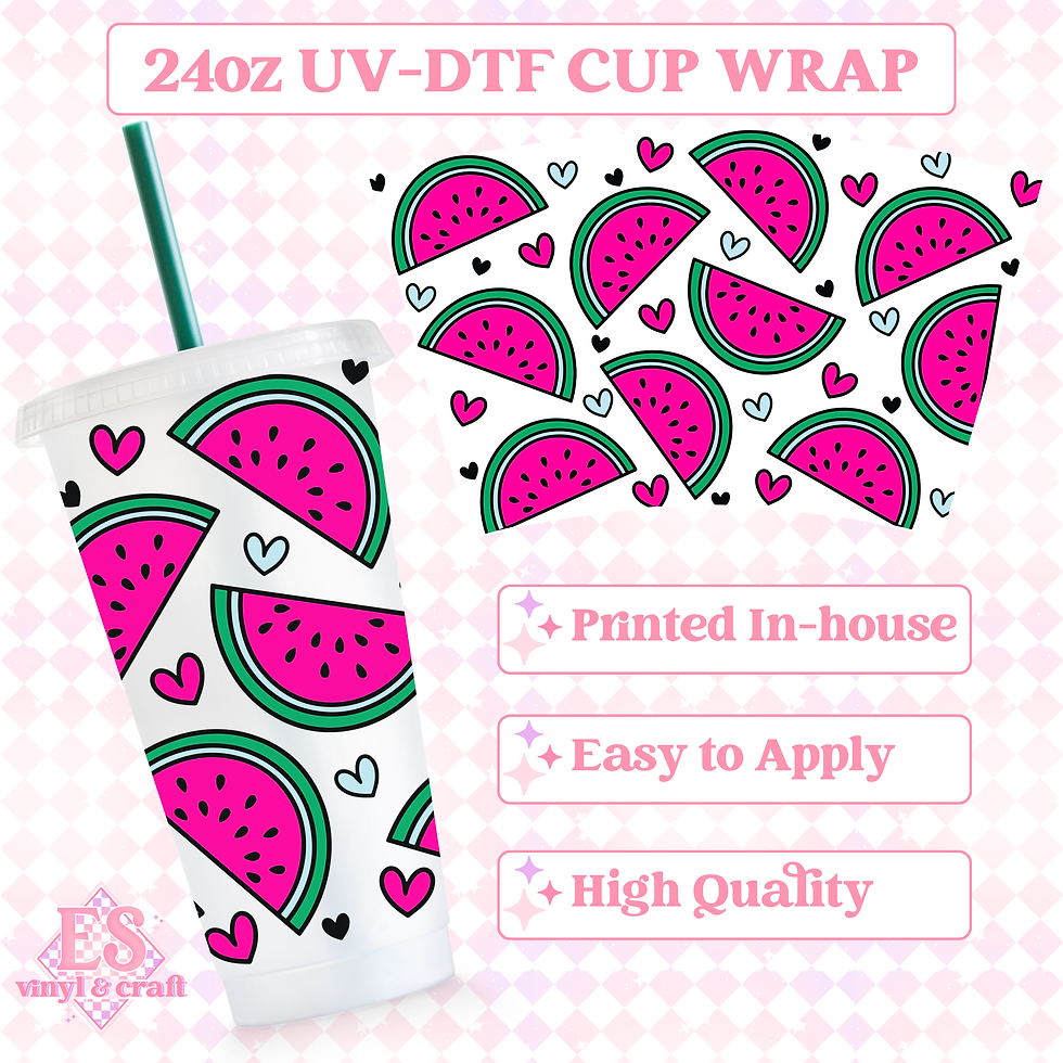 Watermelon - UVDTF 24oz Cold Cup Wrap