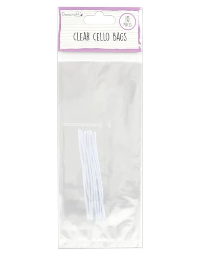 Dovecraft Clear Cello Bags - 10pk Dovecraft Clear Cello Bags - 10pk
