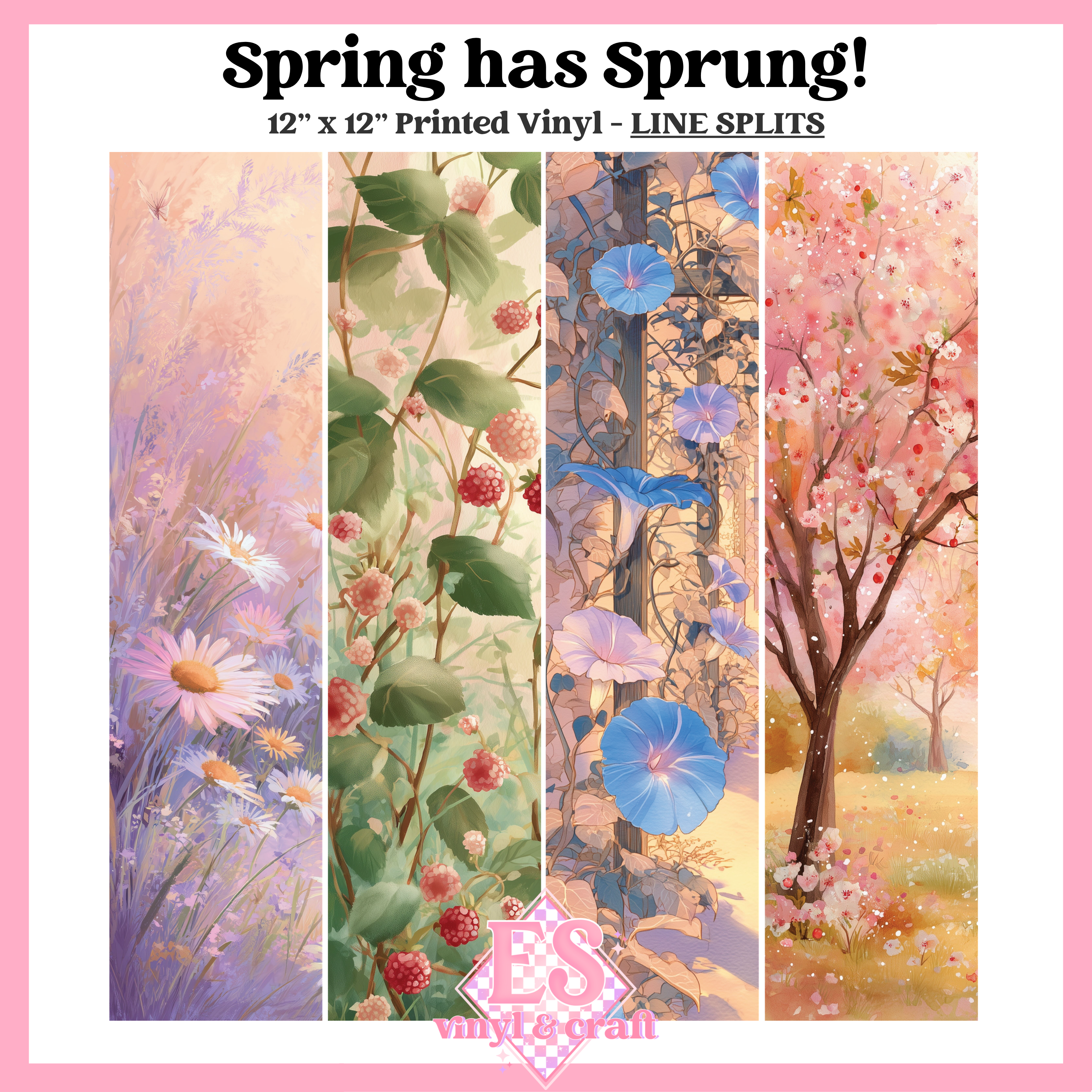 Spring has Sprung! - Line Split - 12" x 12" Sheet
