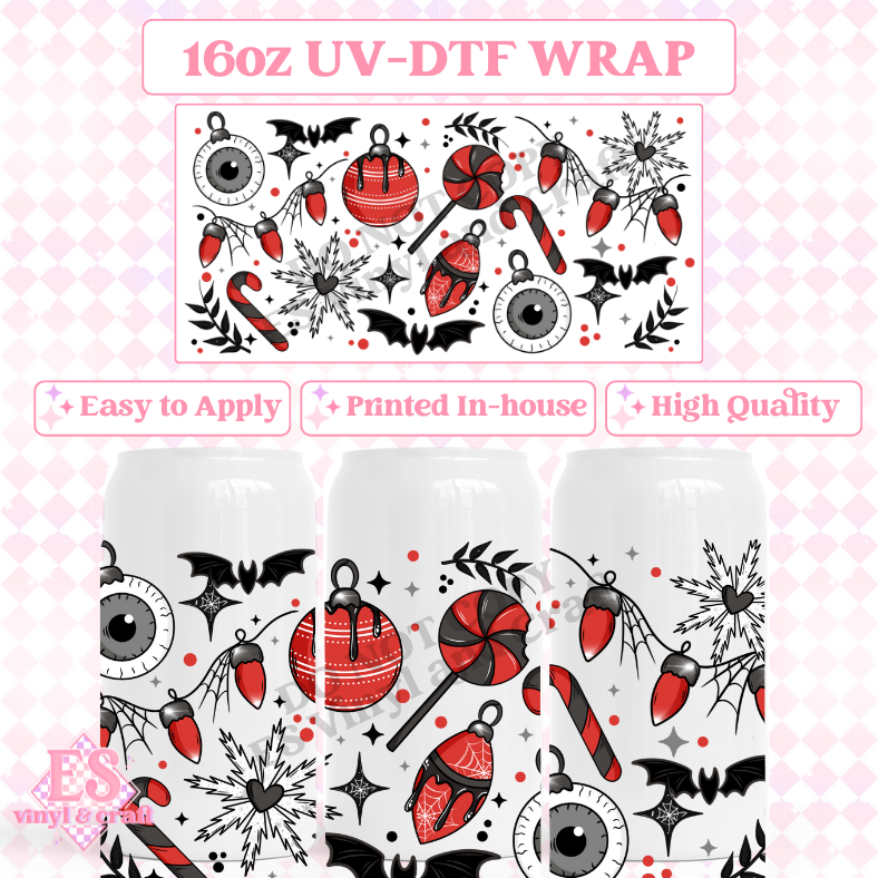 Creepmas - 16oz Beer Can / Libbey UV-DTF