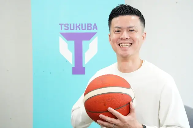 2025年7月に開催されたFISUワールドユニバーシティゲームズ(ドイツ大会)女子ユニバ日本代表チームのアシスタントコーチとして派遣され、帰国後すぐにインタビューをうけた池田英治氏(筑波大学女子バスケ部監督/体育系助教) 【筑波大学体育スポーツ局】