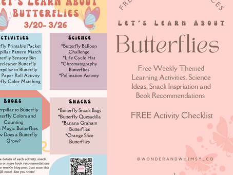 Toddler Learning Themes: Butterflies