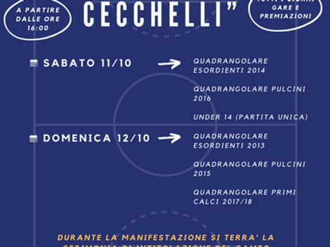 Al via la II Edizione del Memorial "Claudio Cecchelli"
