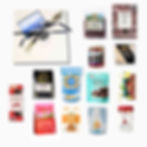 Gift box with lots of BC made snacks such as dried fruit, popcorn, nuts, chocolate and more.