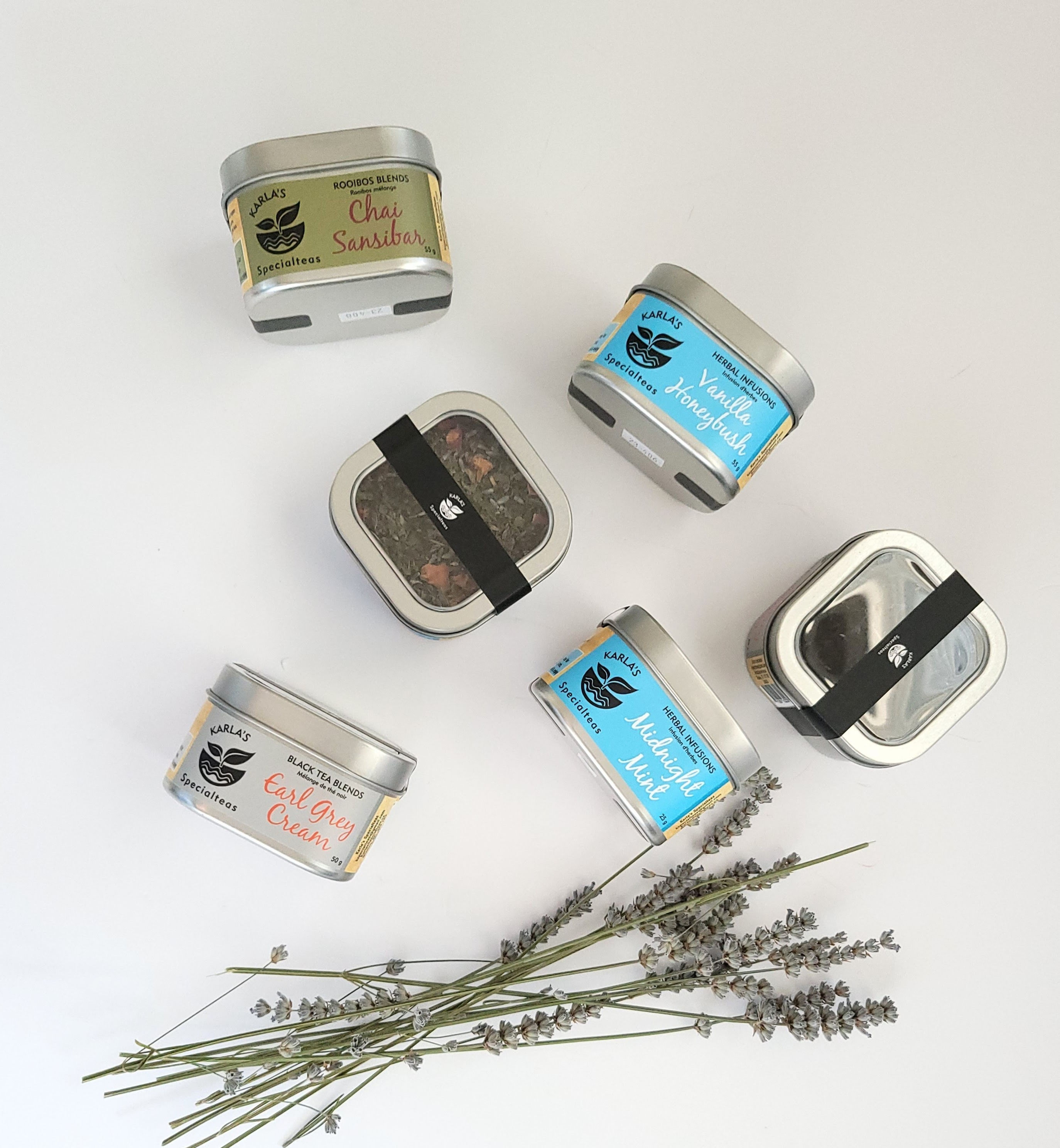 Karlas Specialteas, assorted tea varieties