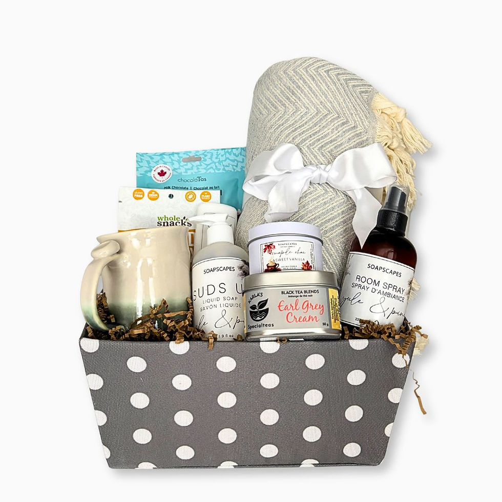 BC made gift basket with artisan products in British Columbia