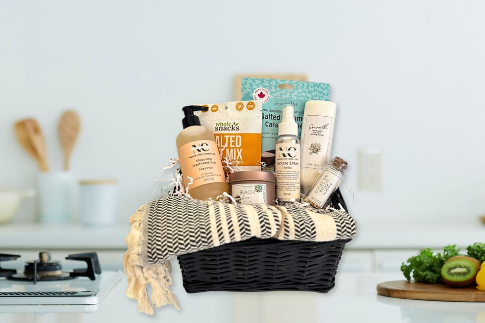 Gift basket with products from British Columbia