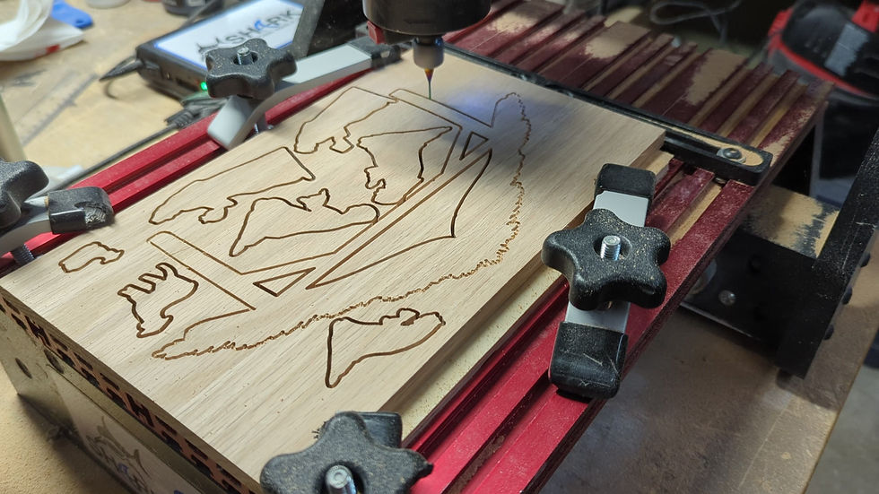 Thumbnail: Carved Oak Christmas Nativity Set 21 Pieces