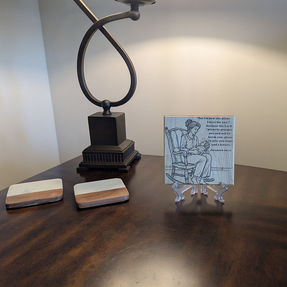 Thumbnail: Jeremiah 29:11 Carved Maple Wood or Acrylic