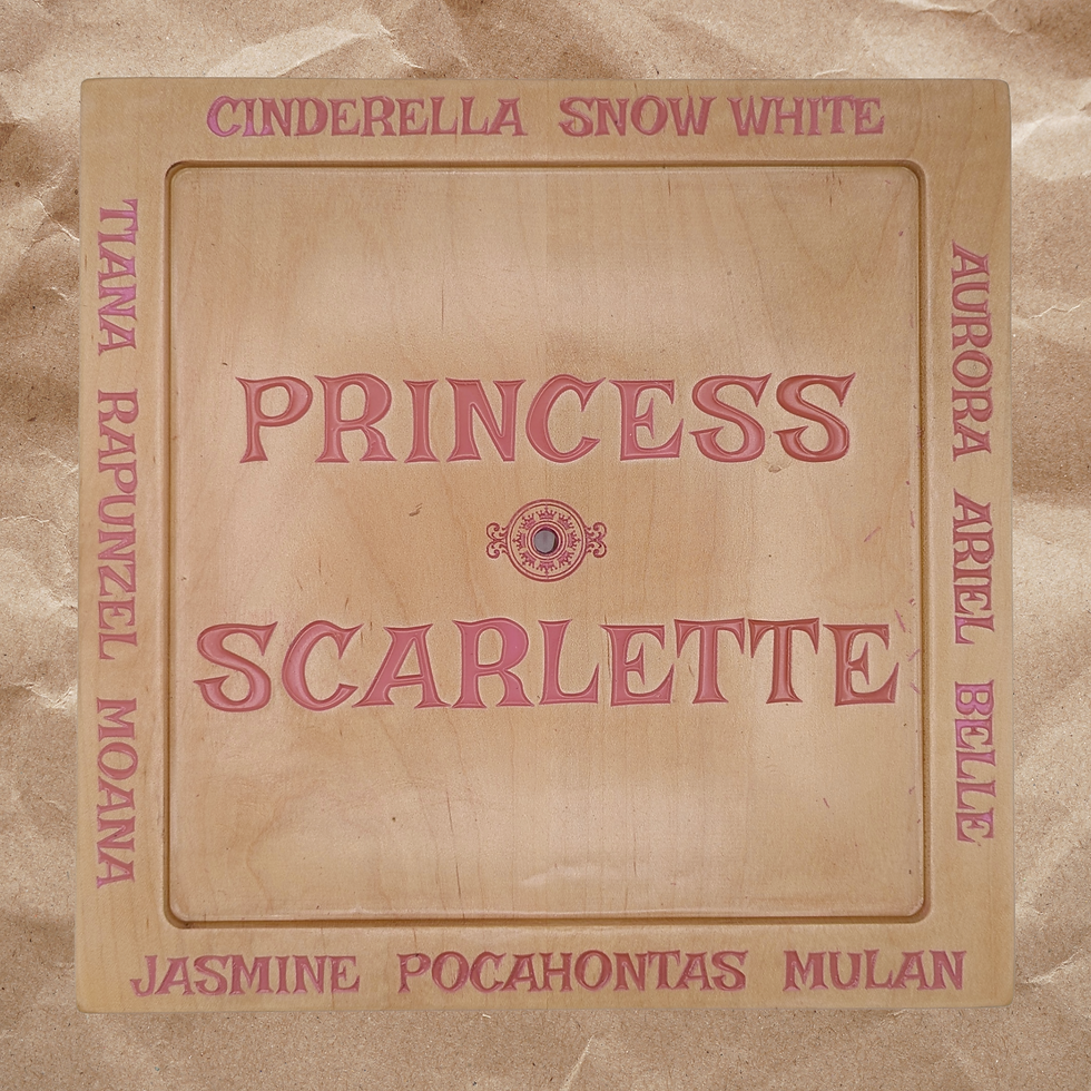 Thumbnail: Personalized Child Princess Puzzle Carved From Solid Maple Wood