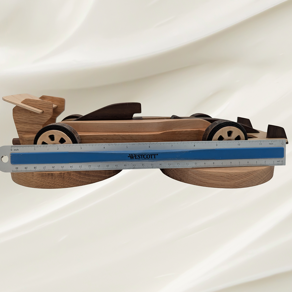 Thumbnail: Handcrafted Hardwood Formula One Toy Car | Rolling Child's Racer Playtime